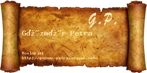 Gázmár Petra névjegykártya