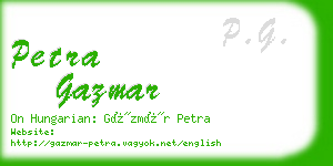 petra gazmar business card